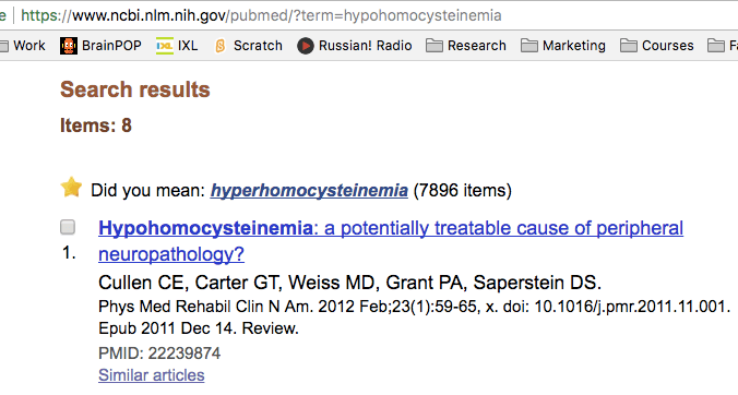 low homocysteine research